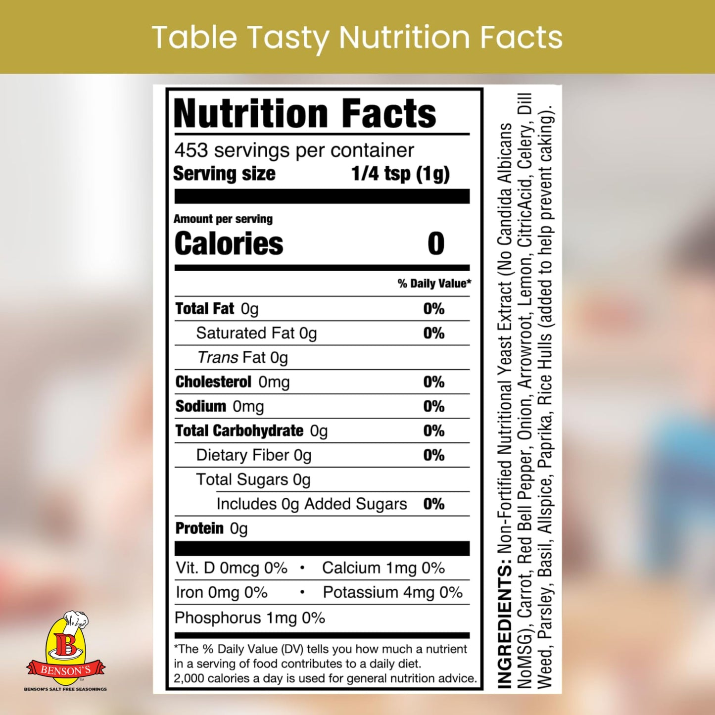 Bensons Gourmet Seasonings Table Tasty Salt Substitute, Salt-Free Popcorn Seasoning, 16 Ounce Bag, Gluten Free