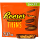 REESES THiNS Milk Chocolate Peanut Butter Cups, Candy Share Pack, 7.37 oz