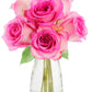 KaBloom Flowers - Mother's Day Collection - Sweet as Can Be Pink Roses (Half Dozen) - With Vase|Gift for Birthday, Anniversary, 