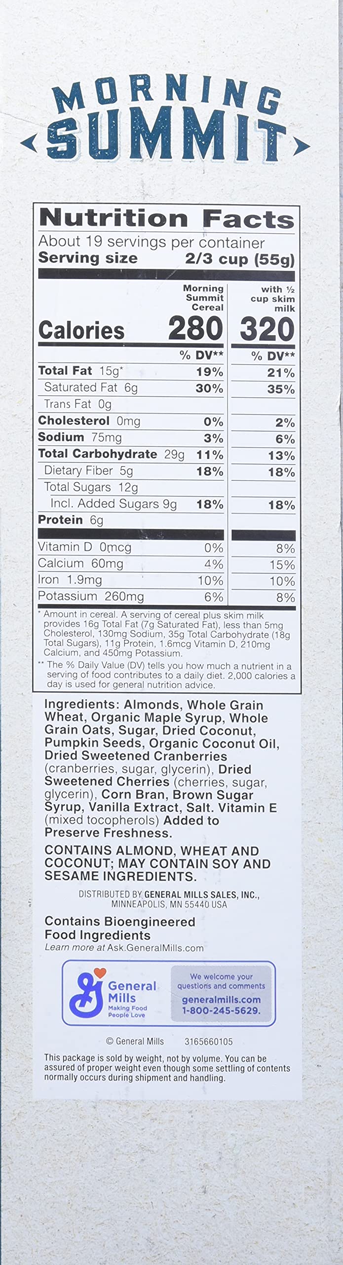 General Mills Morning Summit Cereal, Maple Berry, 38 Oz