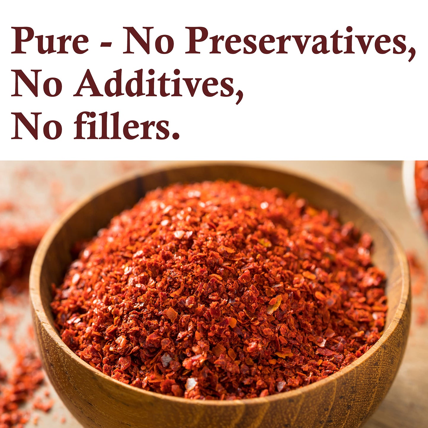 The Spice Way Gochugaru Korean Red Pepper Flakes - 8 Oz - Premium Quality Red Pepper Flakes & All-Natural Seasoning - Perfect In