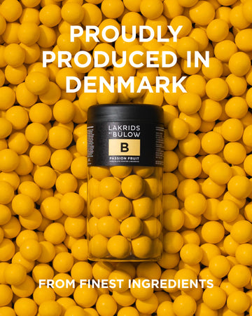 Lakrids By Blow - B - Passion Fruit - 4.41 Oz - Chocolate Coated Gourmet Licorice - Authentic Scandinavian Candy Produced In Den
