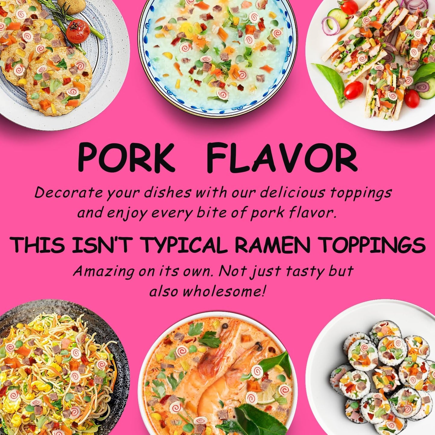 Yimi Dried Ramen Toppings, Dried Mixed Vegetables Toppings - Dehydrated Vegetables | Freeze Dried Fish Cake | Cabbage | Spring O