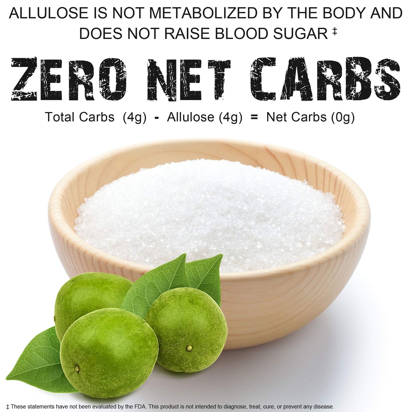 Skinny Monk - Allulose Sweetener W/Monkfruit, 1:1 Sugar Substitute, Keto Friendly, Zero Net Carbs, Non-Glycemic(Granular, 32Oz)