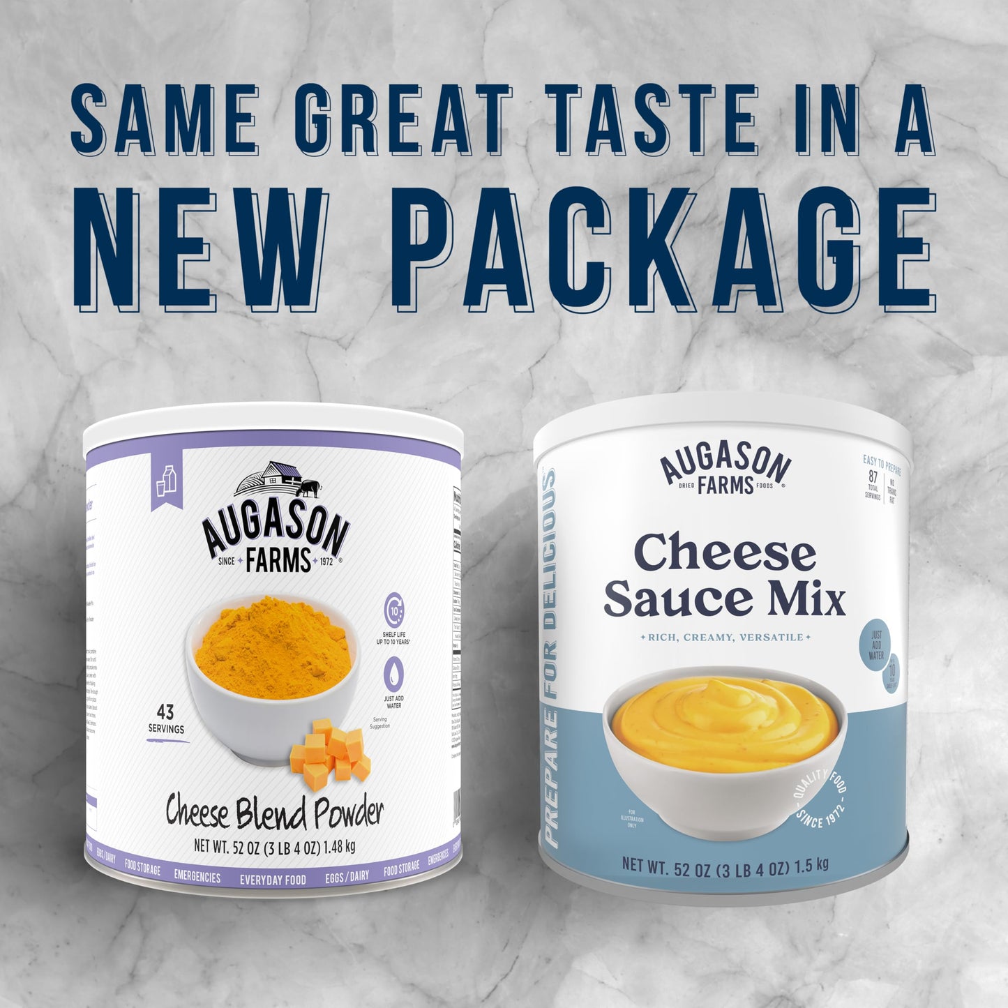 Cheese Sauce Mix Can Emergency Food Supply, 87 Servings, 10 Year Shelf Life - Shelf Stable Cheddar Cheese Powder Canned Food