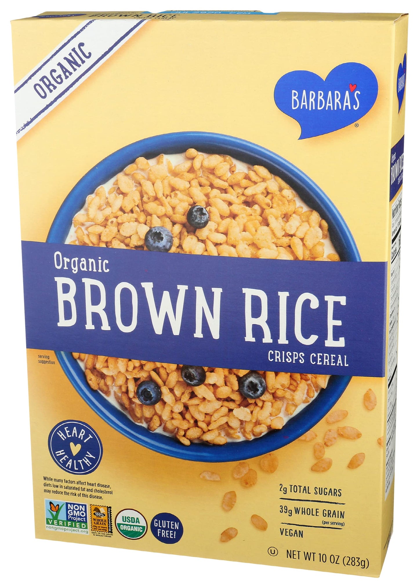 Barbaras Bakery Brown Rice Crisps, Fruit Juice Sweetened Cereal, 9-Ounce Boxes (Pack Of 6)