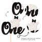 ZHUOWEISM Halloween Ghost Cake Topper - Black & Pink Glitter - Baby 1st Birthday Decoration Supplies
