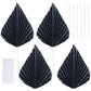 Gyufise Paper Palm Fan Cake Toppers, Black, 4.7 x 5.1, Model ZN0680-7, 6 Pcs for Birthday & Wedding Party Decorations