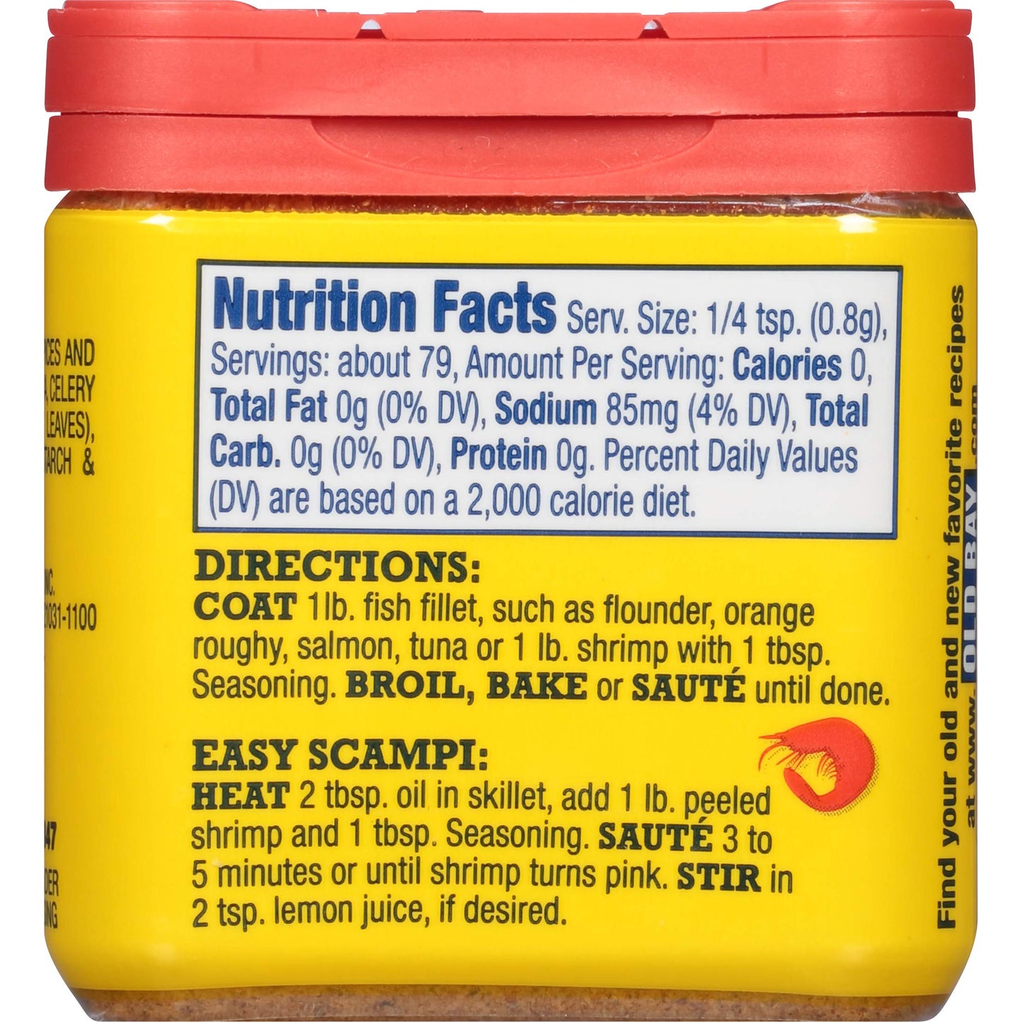 OLD BAY Garlic & Herb Seasoning, 2.25 OZ