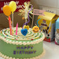 Takemay Cupcake Toppers, 30PCS Sparkle Yellow Foil Firework Picks for Party, Birthday, Wedding