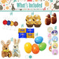 Easter Snack Basket With Liner (44 Count) Filled With Treats, Peelable Gummies, Marshmallow Gummies, Bunny And More, Great Packa