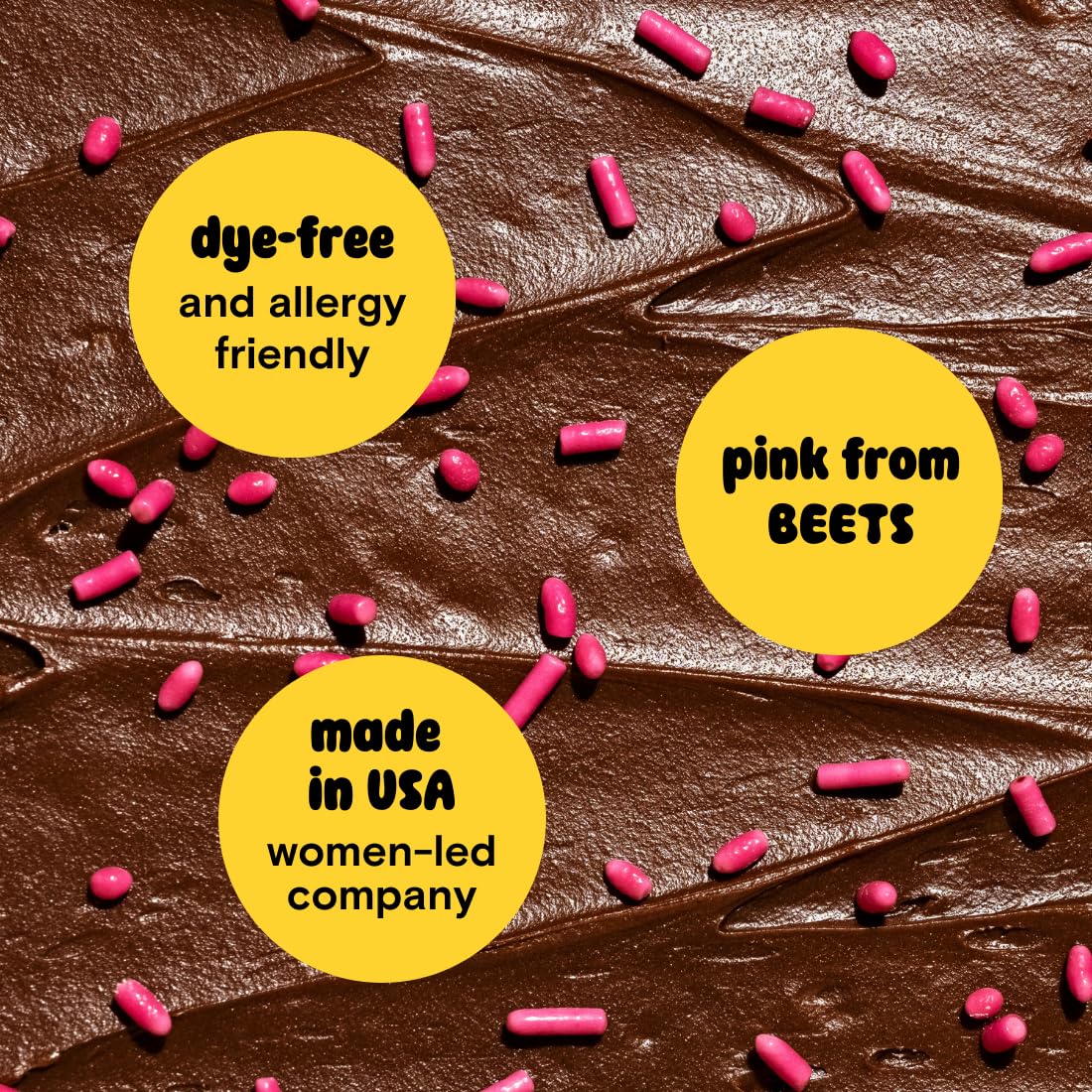 Supernatural Rosy Pink Softies Sprinkles, Dye-Free, Made In Usa, Soy Free, Gluten Free, Vegan, 16Oz