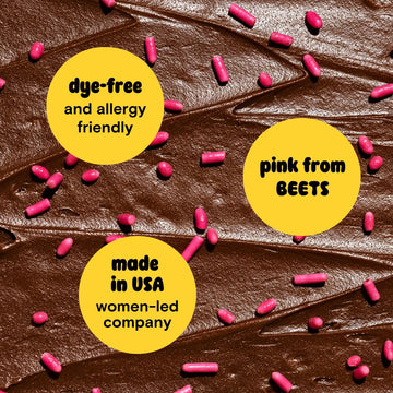 Supernatural Rosy Pink Softies Sprinkles, Dye-Free, Made In Usa, Soy Free, Gluten Free, Vegan, 16Oz