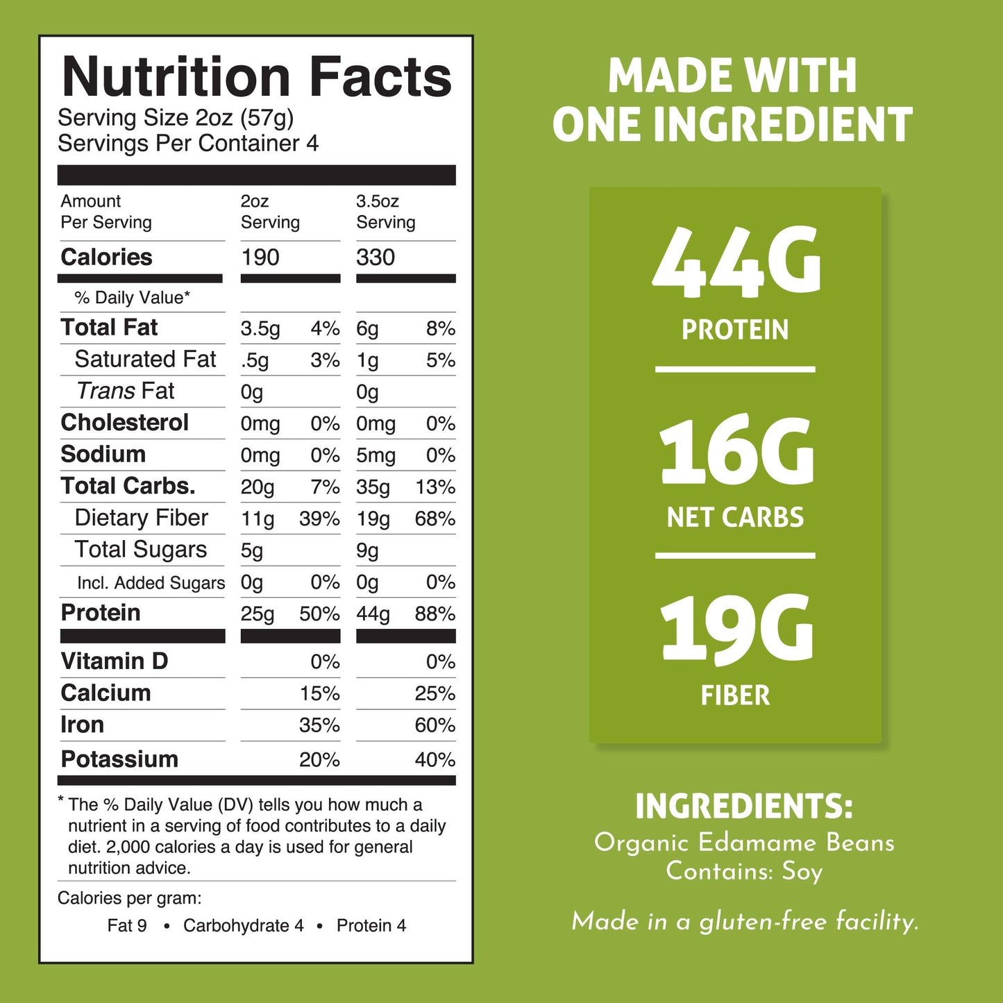 The Only Bean - Edamame Pasta (Spaghetti) - Gluten Free Pasta, Keto Low Carb Pasta Noodles, High Protein Pasta, Organic Healthy