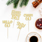 Gyufise 24Pcs Gold Glitter Straight Outta 1963 Cupcake Toppers 60th Birthday Cupcake Toppers Hello 60 Sixty Cake Picks Decoratio