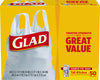Glada Tall Kitchen Handle-Tiea Trash Bags - 13 Gallon White Trash Bag - 50 Count (Package May Vary)