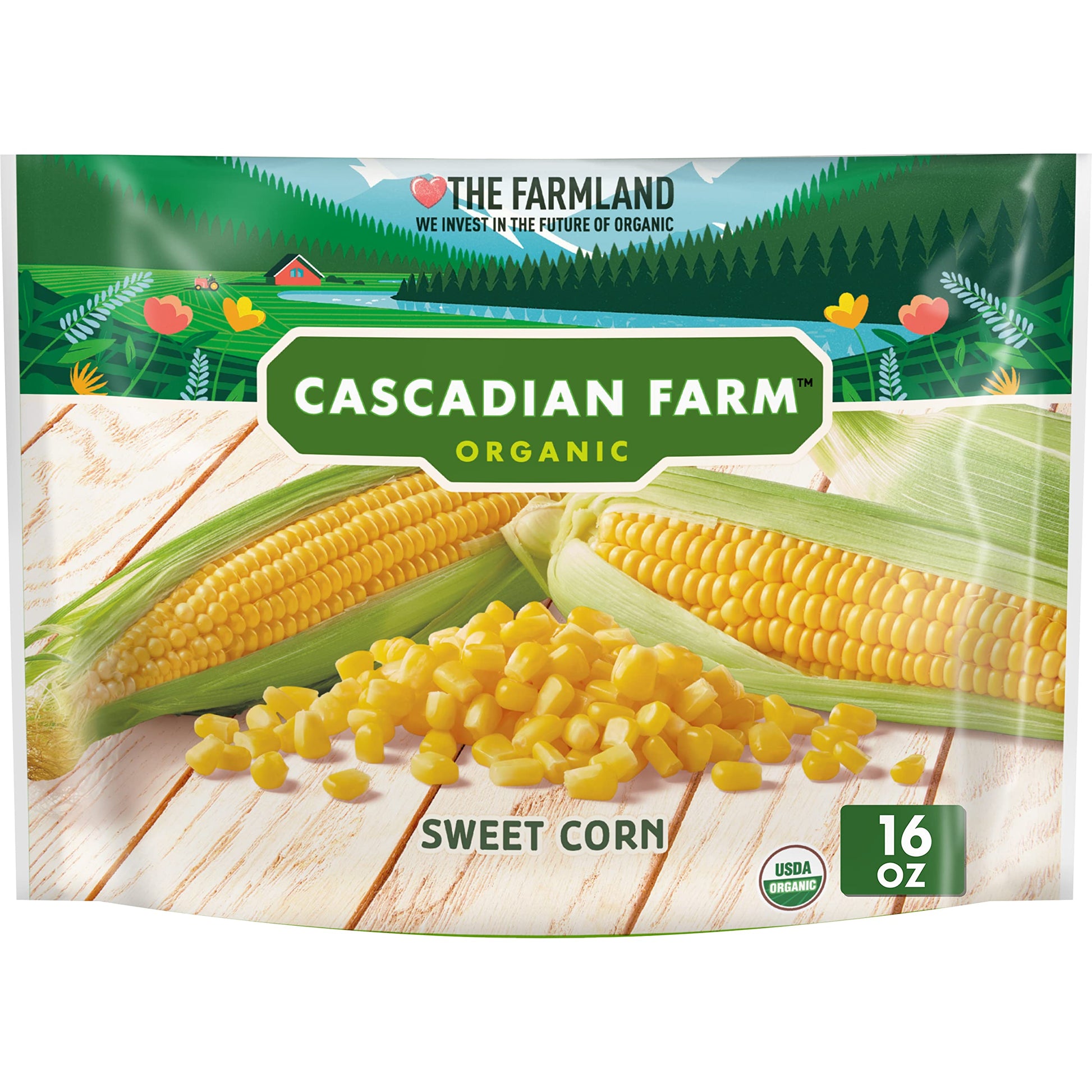 Cascadian Farm Organic Sweet Corn, Frozen Vegetables, 16 oz Bag