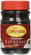 Ferrara Instant Espresso Coffee - Pack Of 3 (2 Oz Each Jar)
