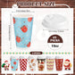 Bokon 104 Pcs Christmas Hot Chocolate Bar Set 68 Oz/ 2 L Stainless Drink Dispenser 16 Oz Cocoa Cups Hot Chocolate Bar Station Si