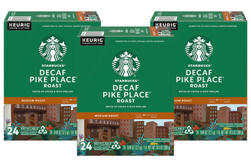 Starbucks Decaf Pike Place Roast K Cups, 72 Count (3 Boxes Of 24 K-Cups)