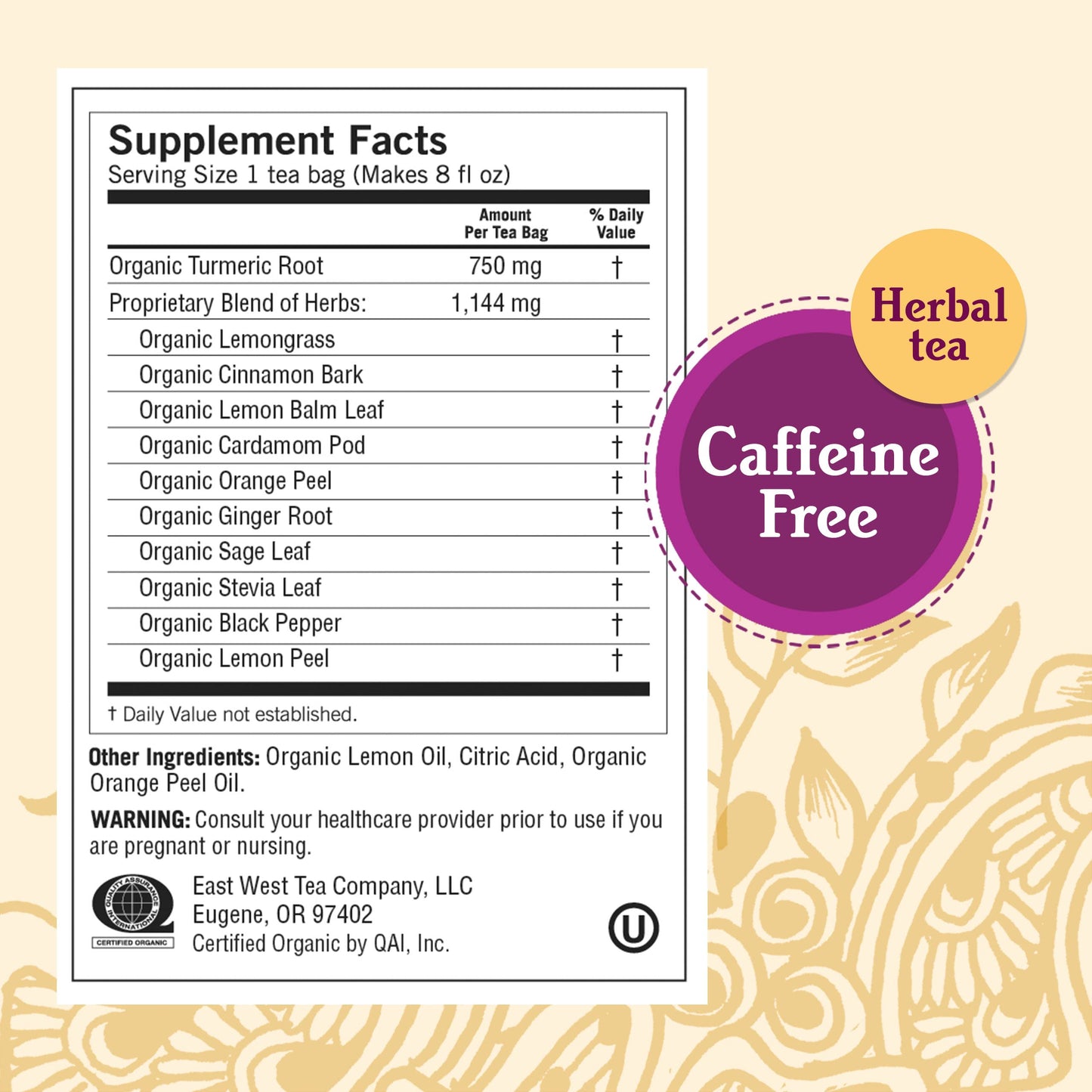 Yogi Tea Sweet Ginger Citrus Turmeric Vitality - 16 Bags per Pack (4 Packs) - Organic Ginger & Turmeric Root Tea - Supports Well