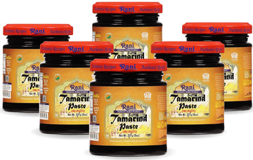 Rani Tamarind Paste Puree (Imli) 8oz (227g) Glass Jar, No added sugar, Pack of 5+1 FREE ~ All Natural | Vegan | Gluten Free | No