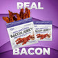 Wicked Cutz Smoked BBQ Bacon Jerky, 24g Protein, Tender & Easy to Chew, 2 Ounce (Pack of 2)