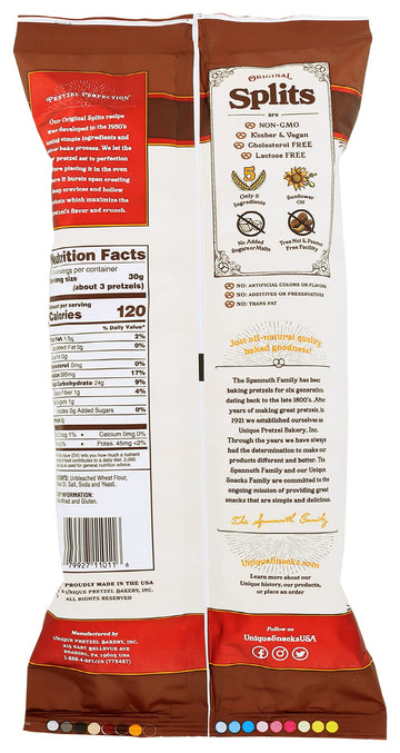 Unique Pretzel Splits 11Oz (Pack 3)