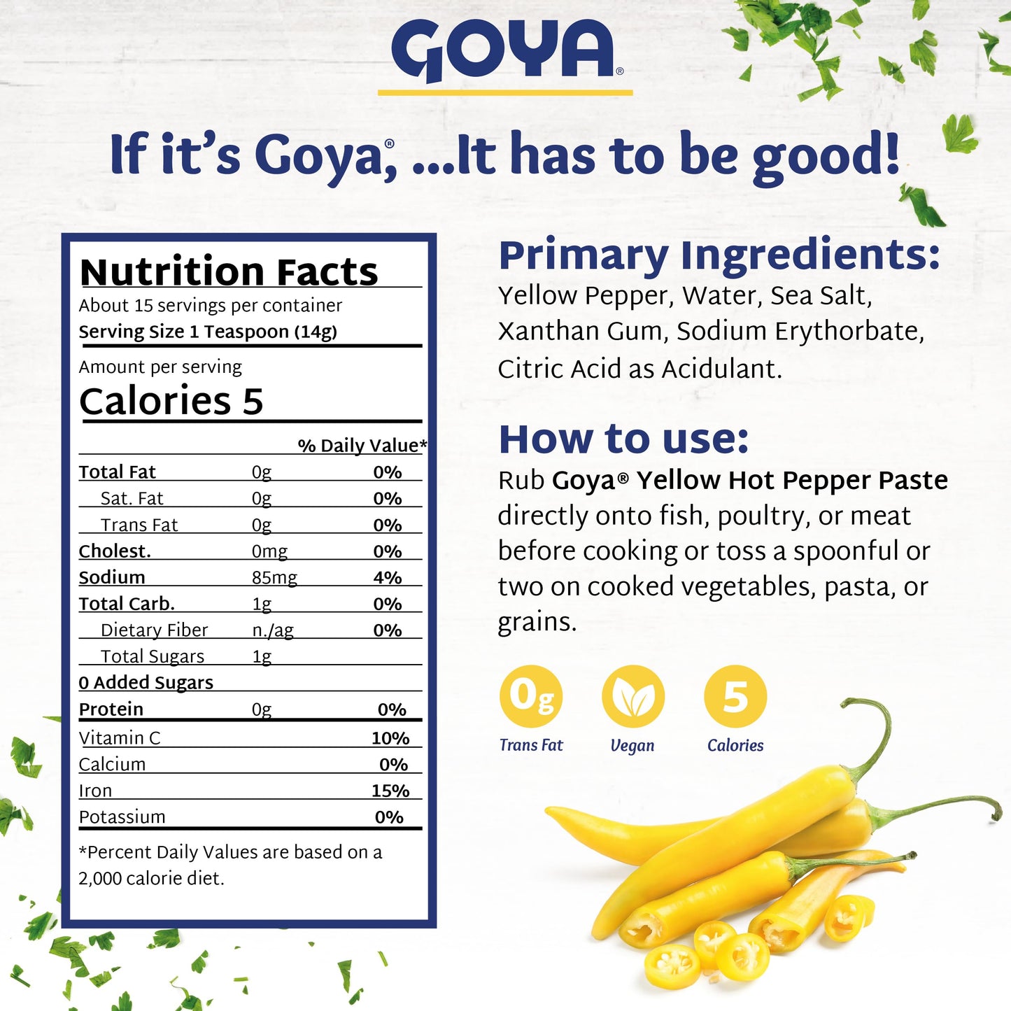 Aj   Amarillo Paste by Goya, Yellow Hot Pepper for Latin Cooking, Peruvian Chili Paste for Sauces, Marinades & Stews, Pasta de A