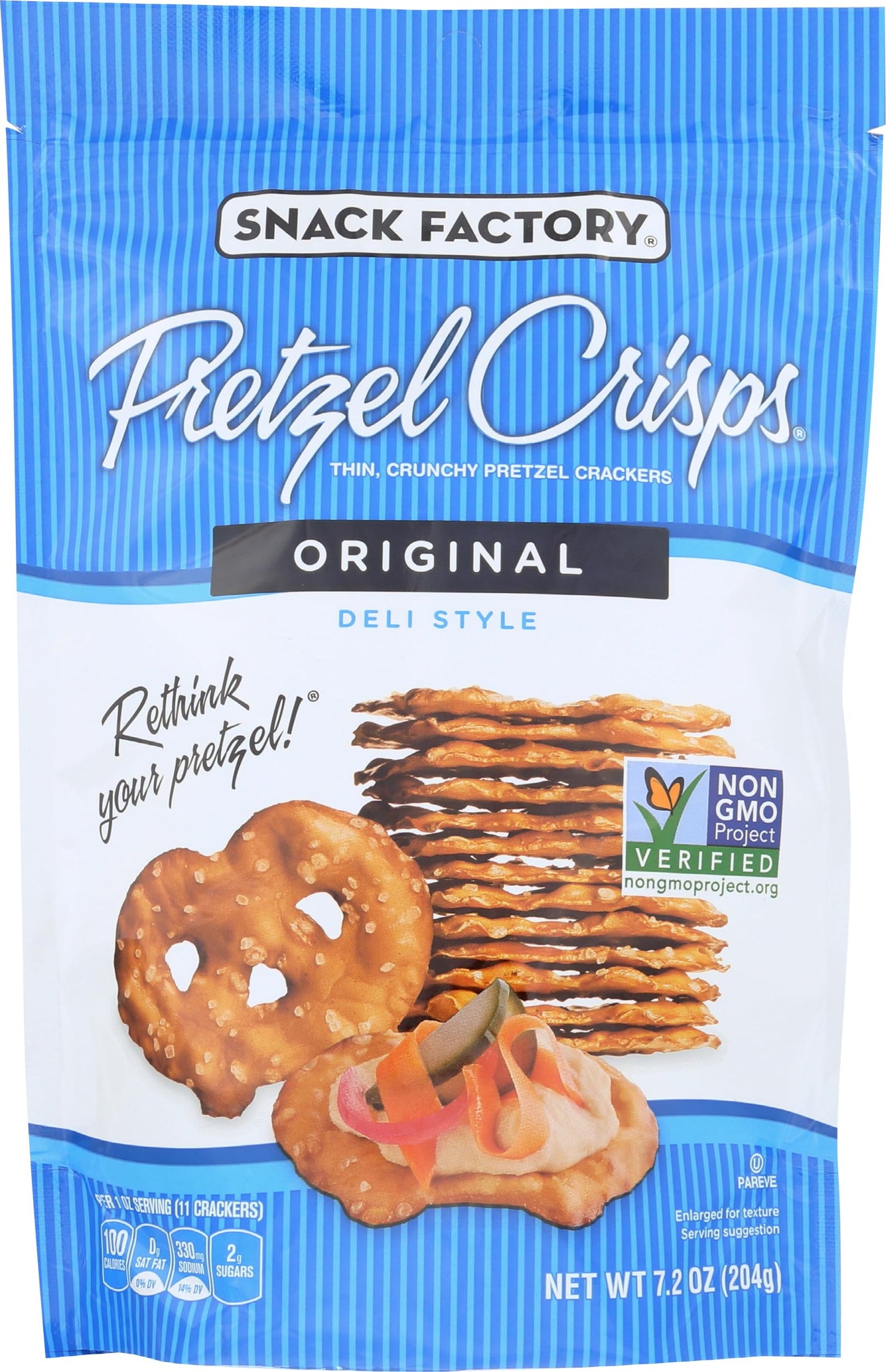 Snack Factory Original Pretzel Crisps  7.2 oz