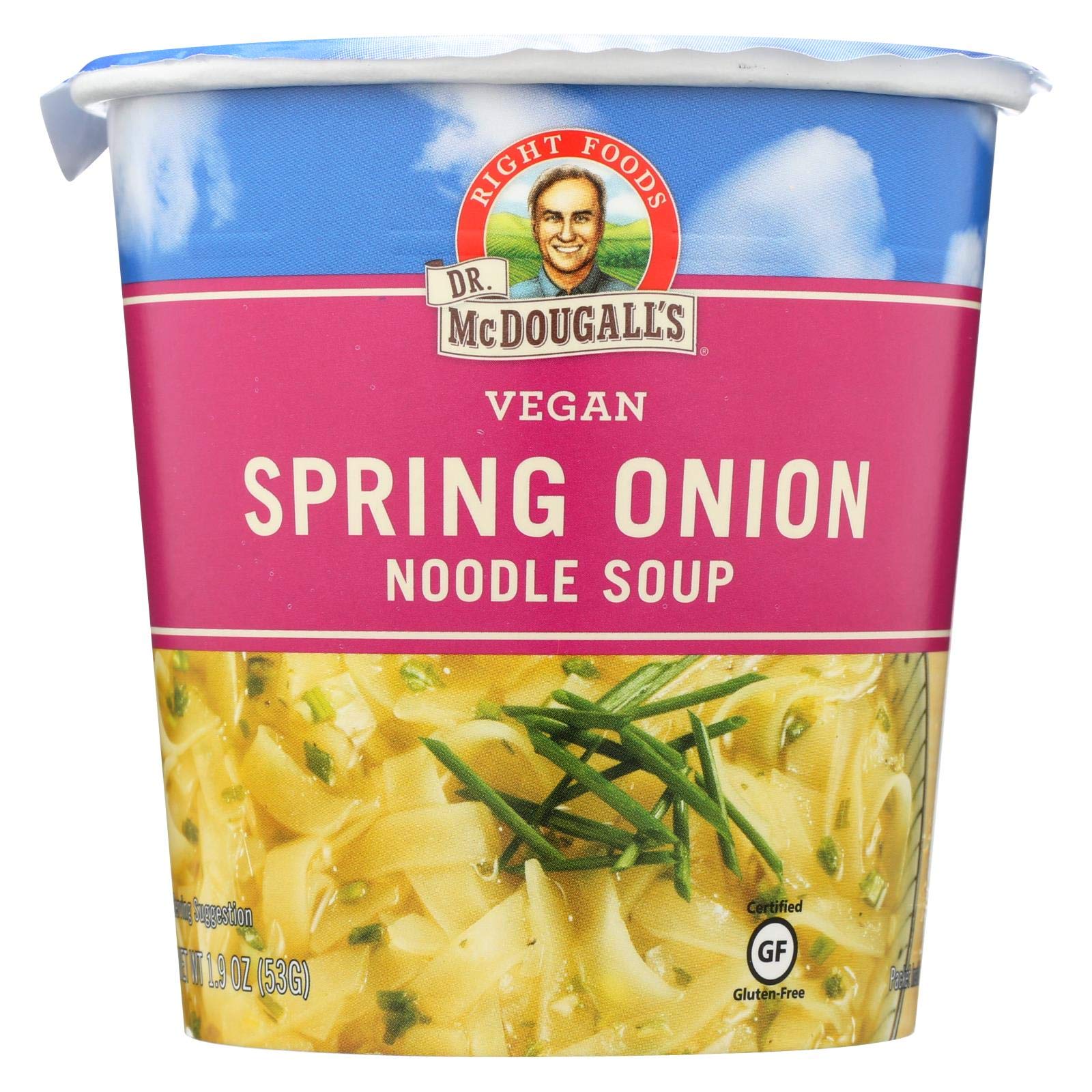 Dr. McDougall's Vegan Spring Onion Noodle Soup Big Cup - Case of 6-1.9 oz.