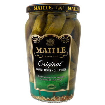 Maille Pickles Cornichons Original Pack of 12 The perfect cornichon for garnishing a gourmet sandwich or snacking Product of Fra