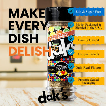 Dak'S Spices Citrus Groove Blend | 100% Salt & Sugar Free | Healthy Seasoning | Msg, Preservative & Potassium Chloride Free | Lo