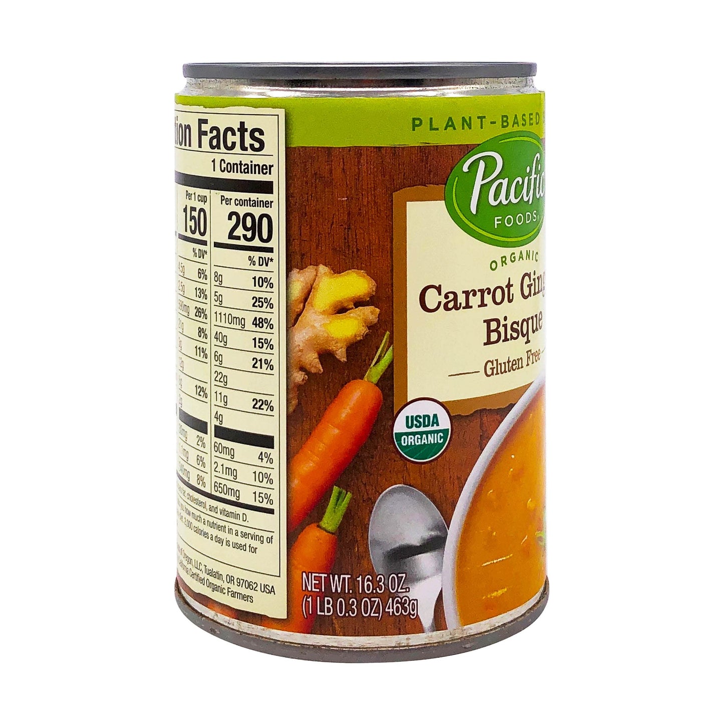 Pacific Foods, Organic Carrot Ginger Bisque, 16.3 Ounce