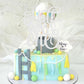 Ahaoray Half Way To One Cake Topper - Silver Glitter 6 Months Birthday Decorations Supplies - Half Birthday Decorations Baby Gir