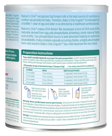 Baby'S Only Organic Dairy With Dha & Ara Formula, 12.7 Ounce