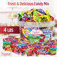 SWEETSIDE CANDY CO. Bulk Candy Variety Pack - 4 Pound Assorted Candy Box for Parties, Kids, College Students & Adults - Gold Gift Basket