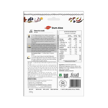 Nimkish Dum Aloo Masala 60G (Pack Of 2, 30G Each), Ready To Cook Spice Mix, Tasty Quick Meals