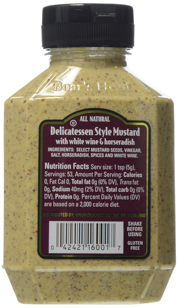 Boar'S Head Delicatessen Style Mustard, 8.5 Oz