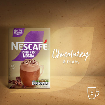 Nescafe Gold Double Choc Mocha Instant Coffee Sachets (Pack Of 6, Total 48 Sachets)