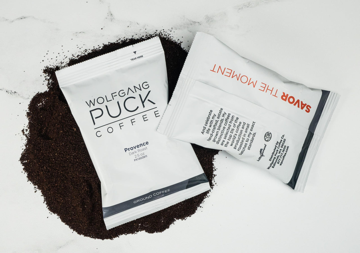 Wolfgang Puck Coffee Provence French Roast, 2.5 oz Portion Packs, 18 Count