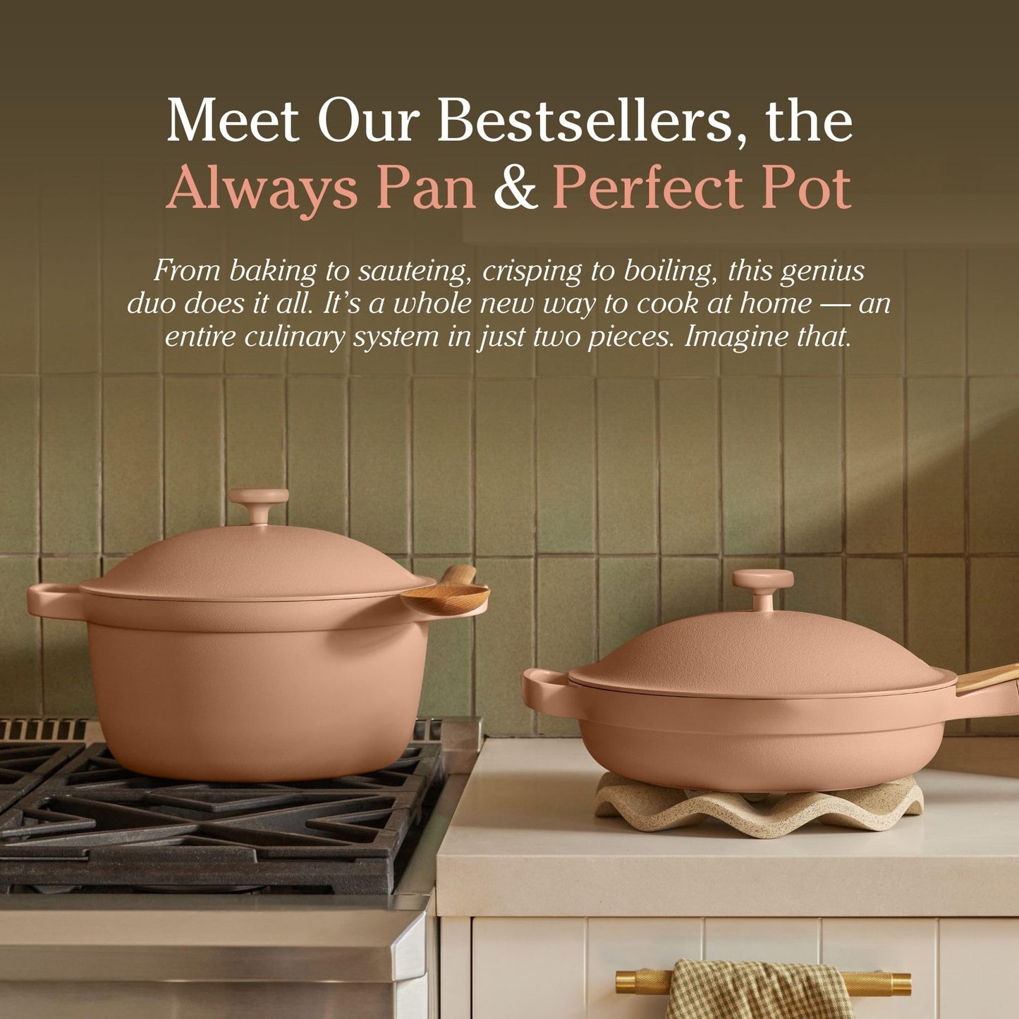 Our Place Cookware Duo 7-Piece Set, Aluminum, Nonstick, Oven & Induction Safe, Spice
