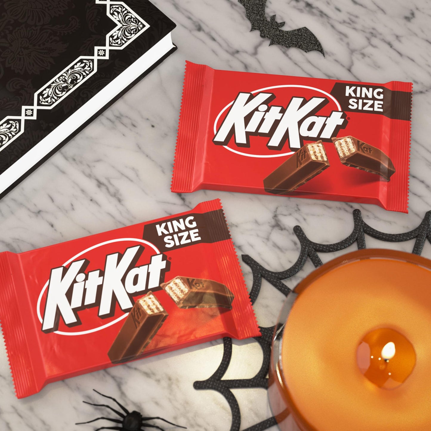 Kit Kat Milk Chocolate Wafer King Size, Halloween Candy Bars, 3 Oz (24 Count)