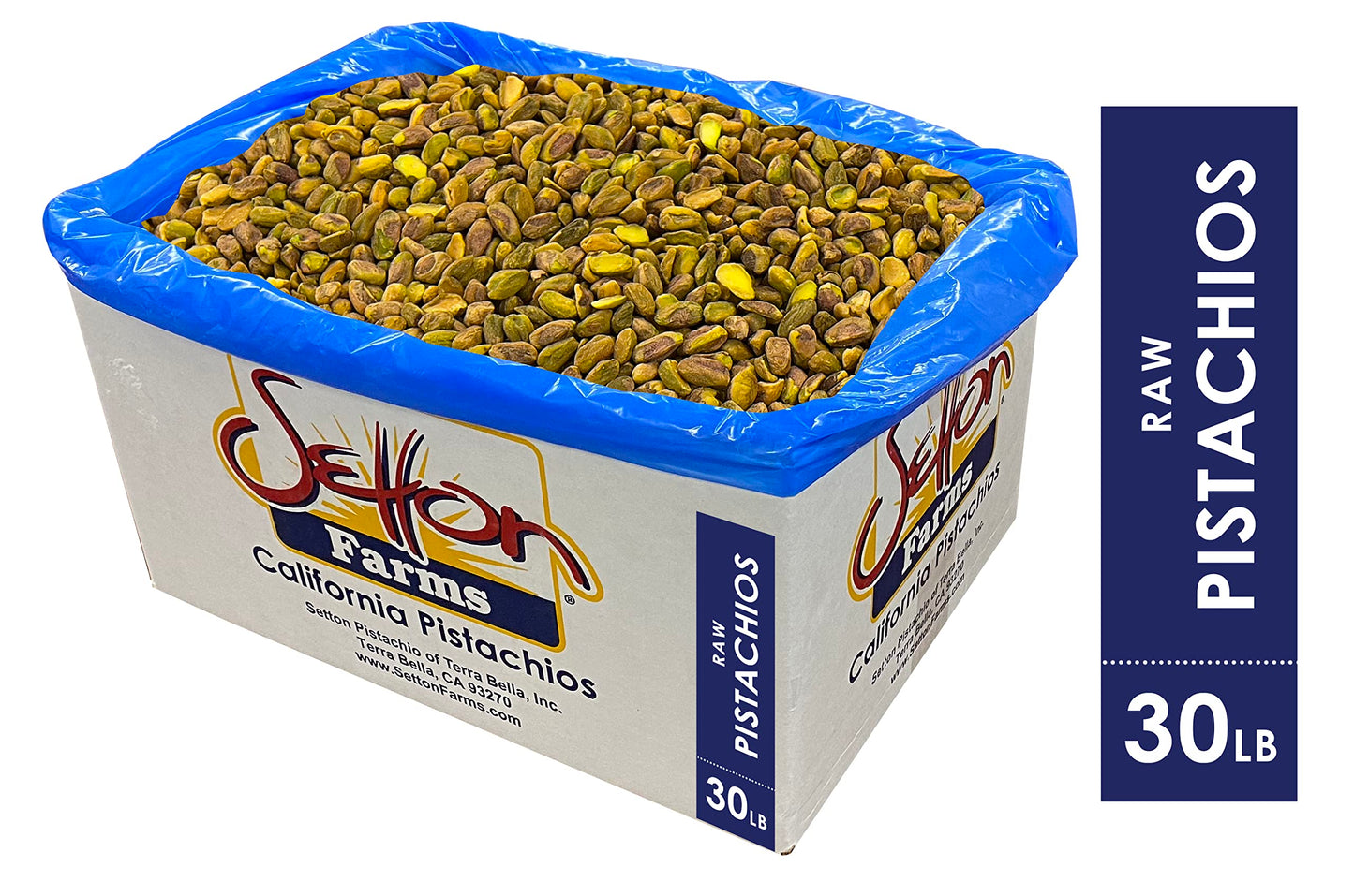 Pistachios Shelled Natural Raw, 30 Lbs. Bulk Case, Kosher (Also Perfect For Making Dubai Chocolate)