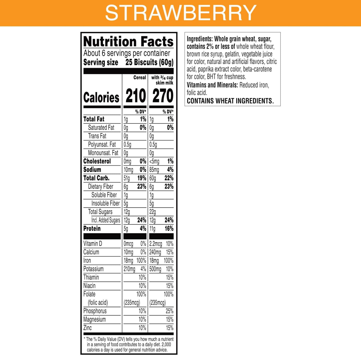 Kelloggs Frosted Mini-Wheats Breakfast Cereal, Kids Cereal, Family Breakfast, Strawberry, 13.3oz Box (1 Box)