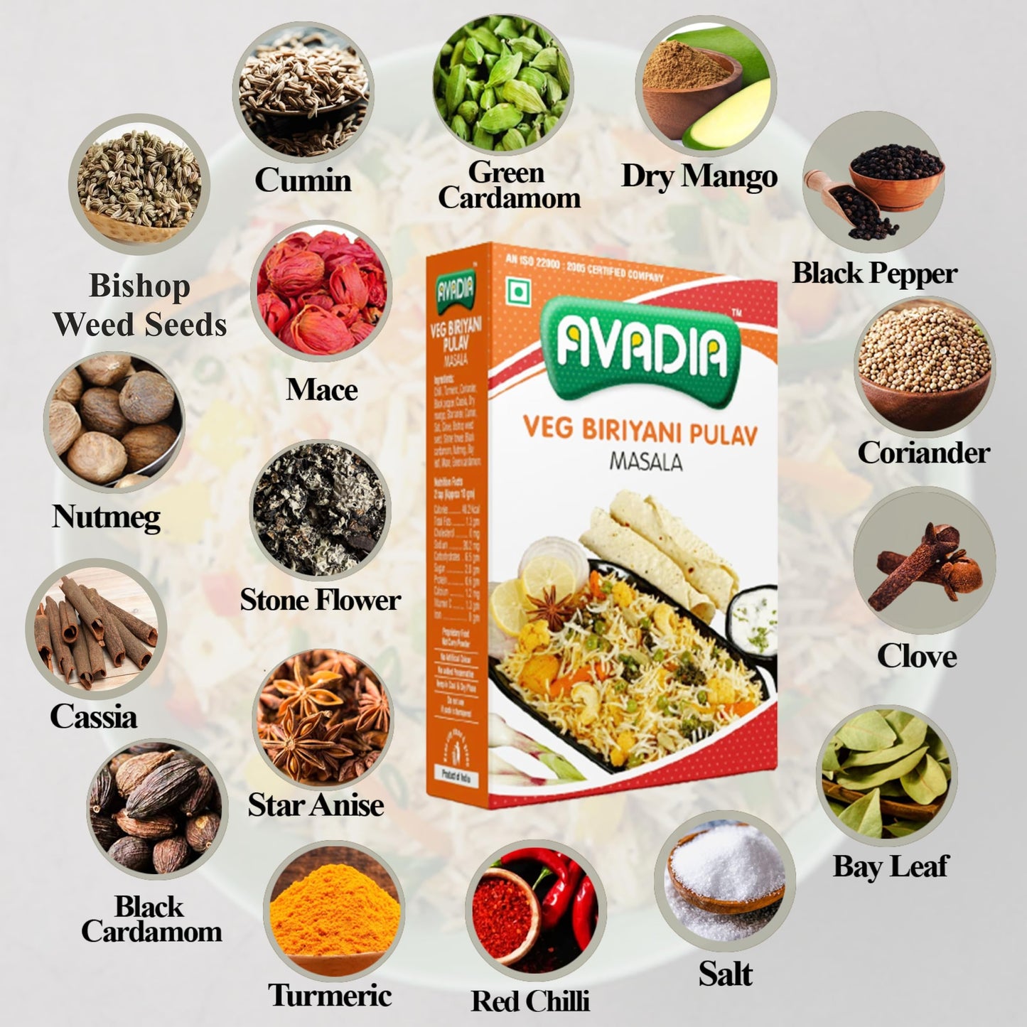 Avadia Veg Biriyani Masala (250G)