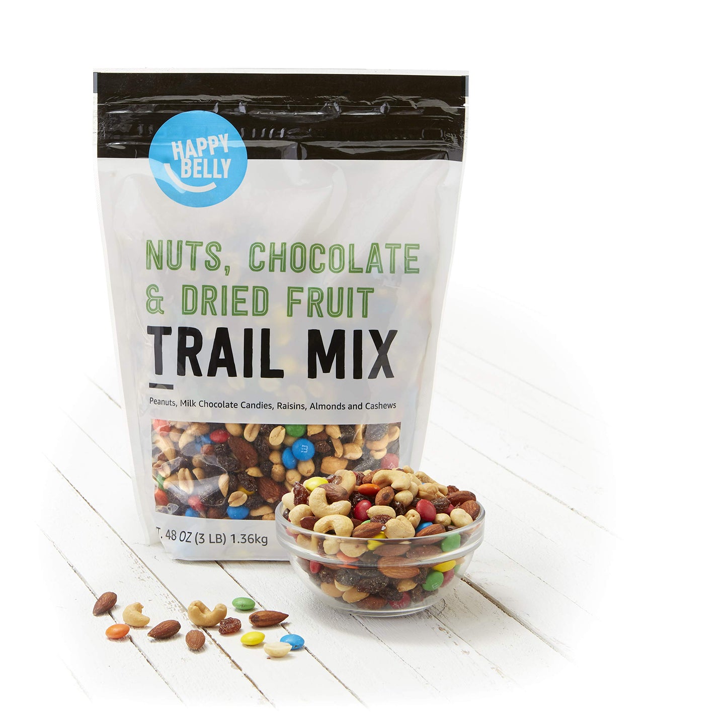 Happy Belly Trail Mix, Nuts, Chocolate & Dried Fruit, 48 Ounce (Pack of 1)