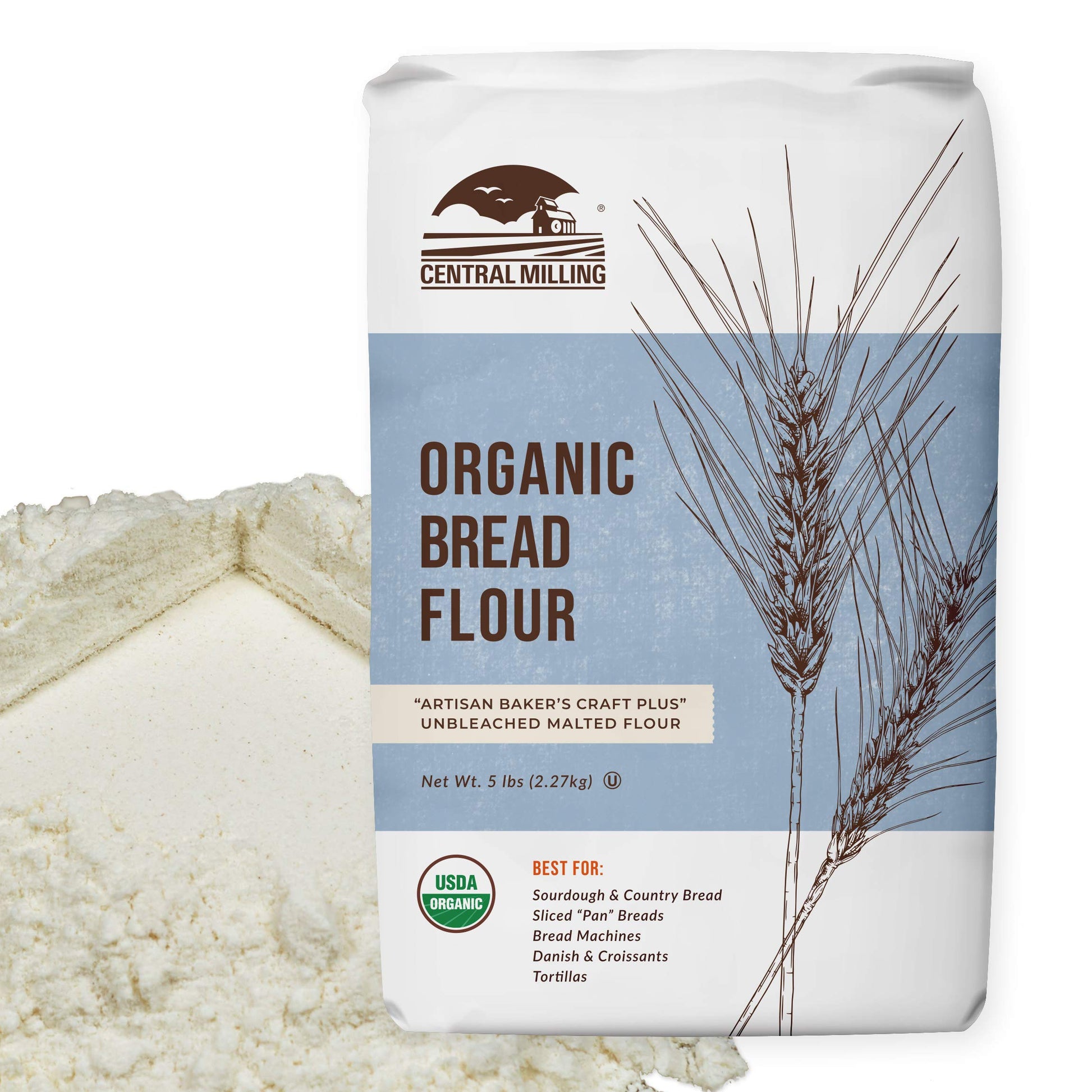 100% Organic Bread Flour - Flour For Baking - 5 Pounds