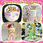 10 Pcs Gold Happy Birthday Cake Toppers Mirror Acrylic Cake Topper Side Cake Decorations Gold Cake Inserts Cake Decorating Suppl