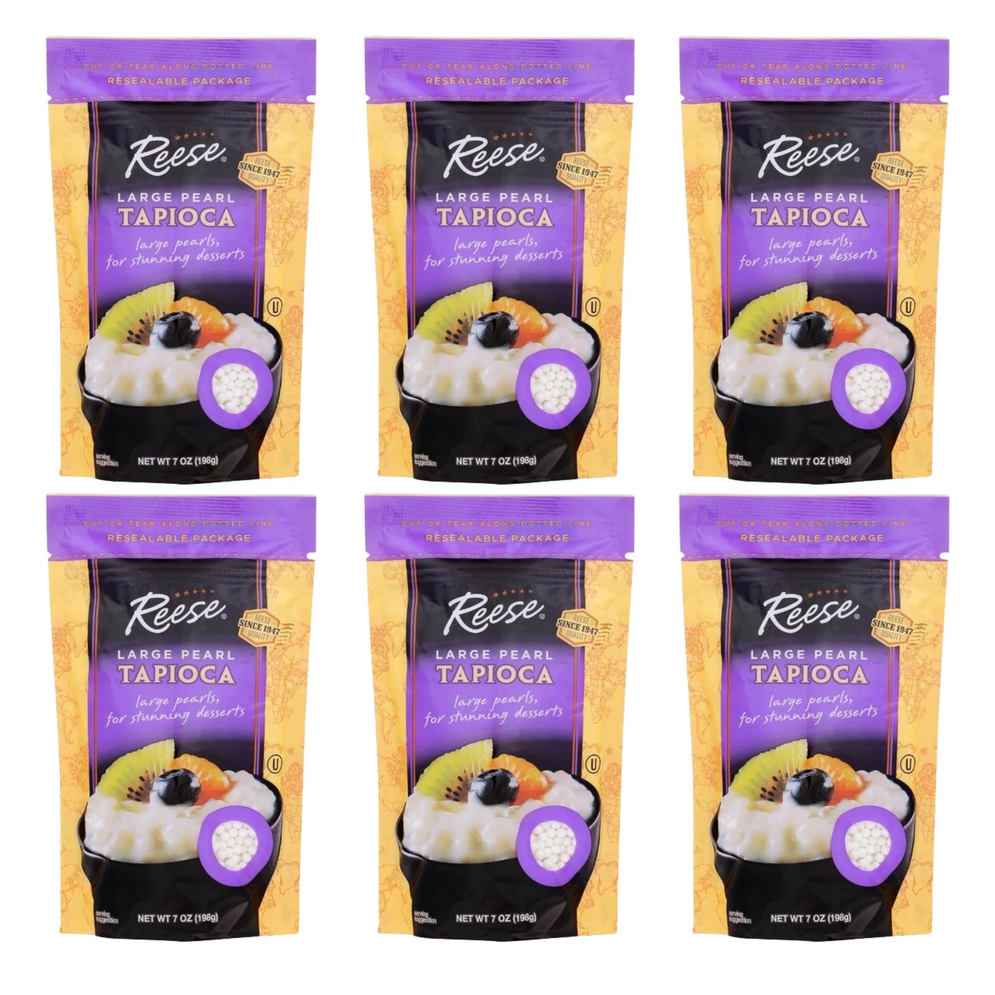 Reese Large Pearl Tapioca, 7 Ounces (Pack Of 6)